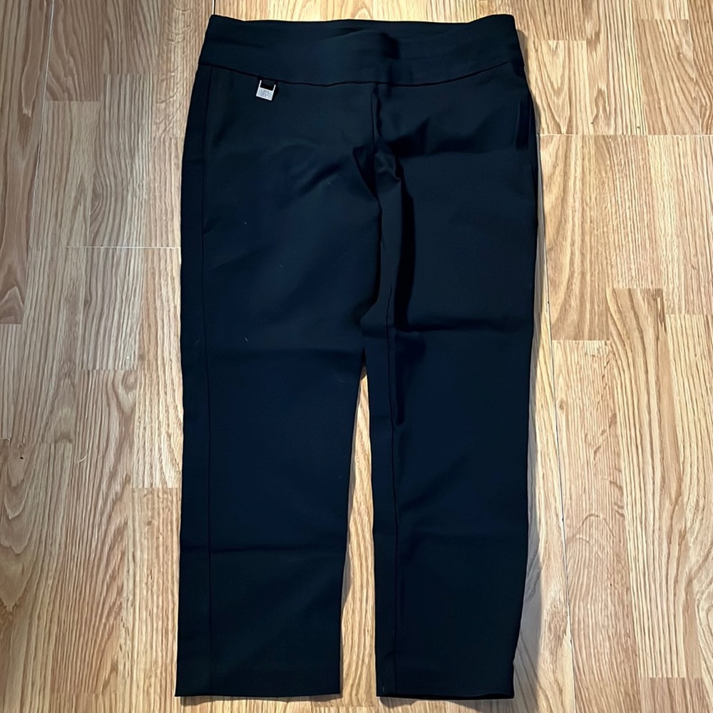 Rafaella Comfort Cropped/capri Pants, black, size 6, Pull-on